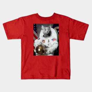 Cmdr. Charlie Leroy, Cat Astronaut Kids T-Shirt